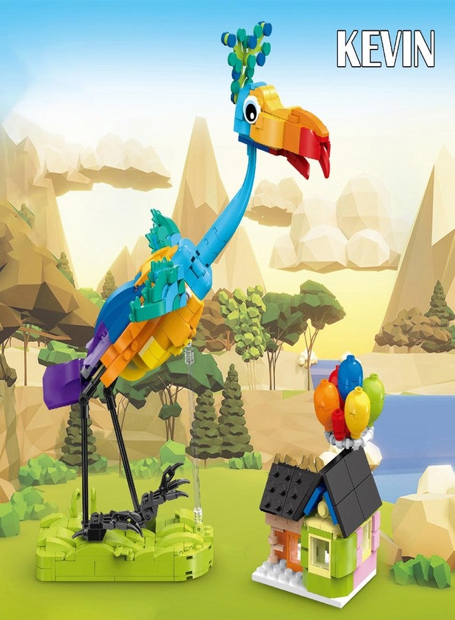 ENJBRICK مجموعة بناء منزل كيفن بيرد أب من إنج بريك، مجموعة ألعاب بناء حيوانات الفيلم اللطيفة للبنات والأولاد من عمر 8 إلى 14 عامًا، هدايا عيد الميلاد وأعياد الميلاد، 602 قطعة - Image 2